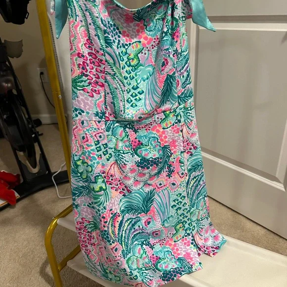 Lilly Pulitzer Vibrant Pink and Green Dress - Picture 1 of 1